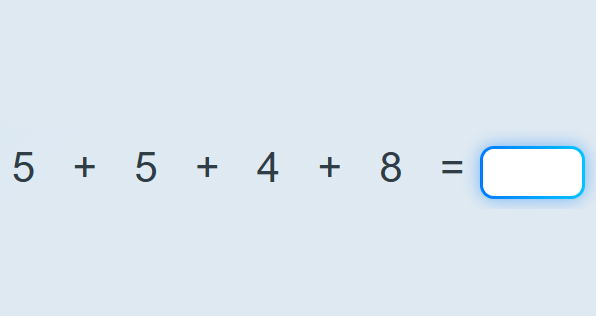 Add four one-digit numbers